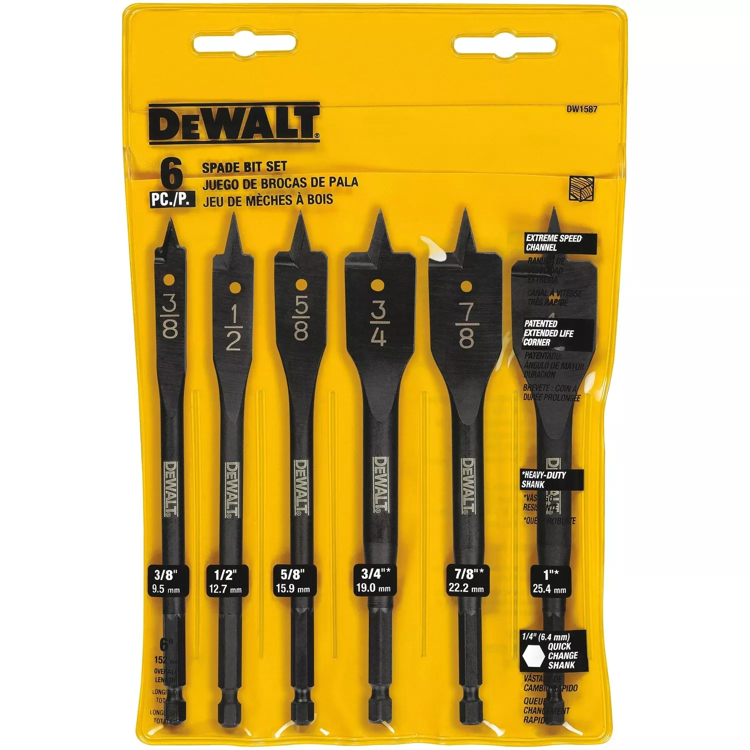 6-pc. Spade Bit Set