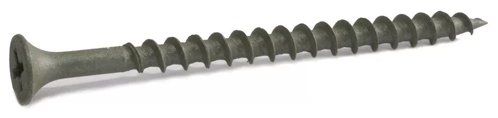 6 x 1 1/4 Phillips Bugle Decking Screws W.A.R. Coated - Carton (8,000)