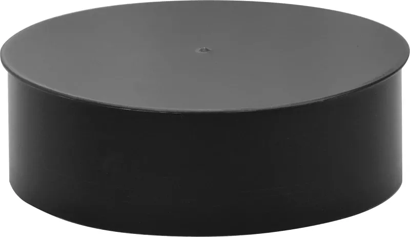 7 In. Diameter 24 Gauge Black Steel Pipe End Cap