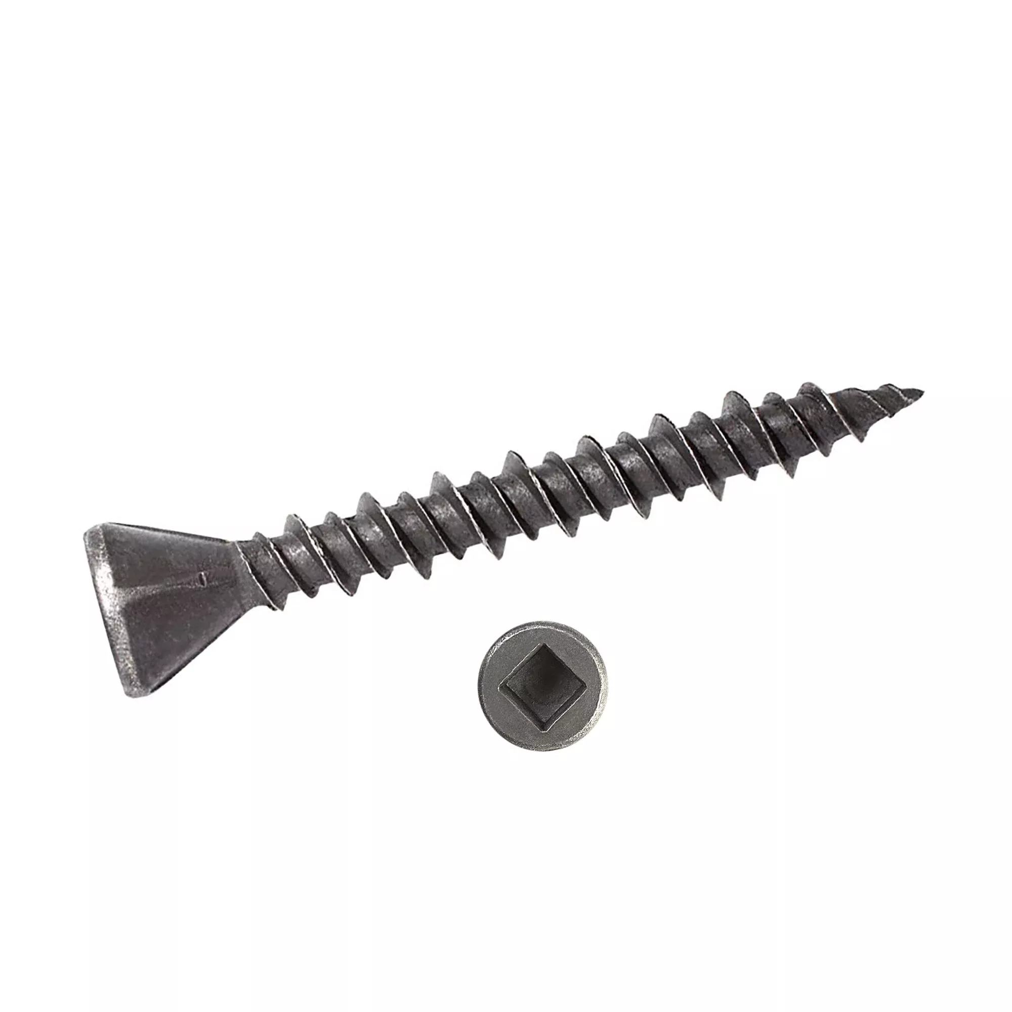 #7 x 1 1/4 Simpson Square Trim Head MTH Underlayment Screw Gray Phosphate Collated (#2 Square) – Box (1000)
