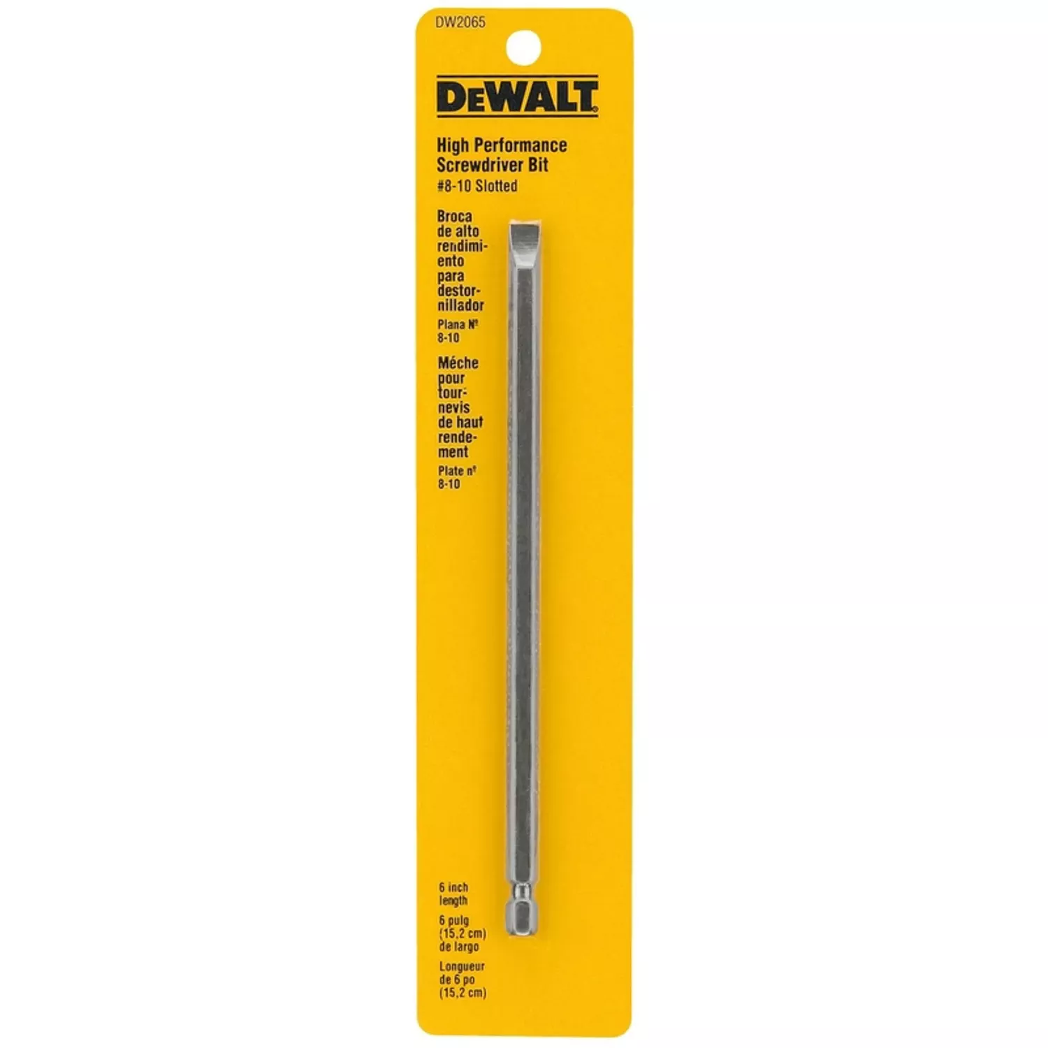 #8-10 Slotted Power Bit, 6 In.