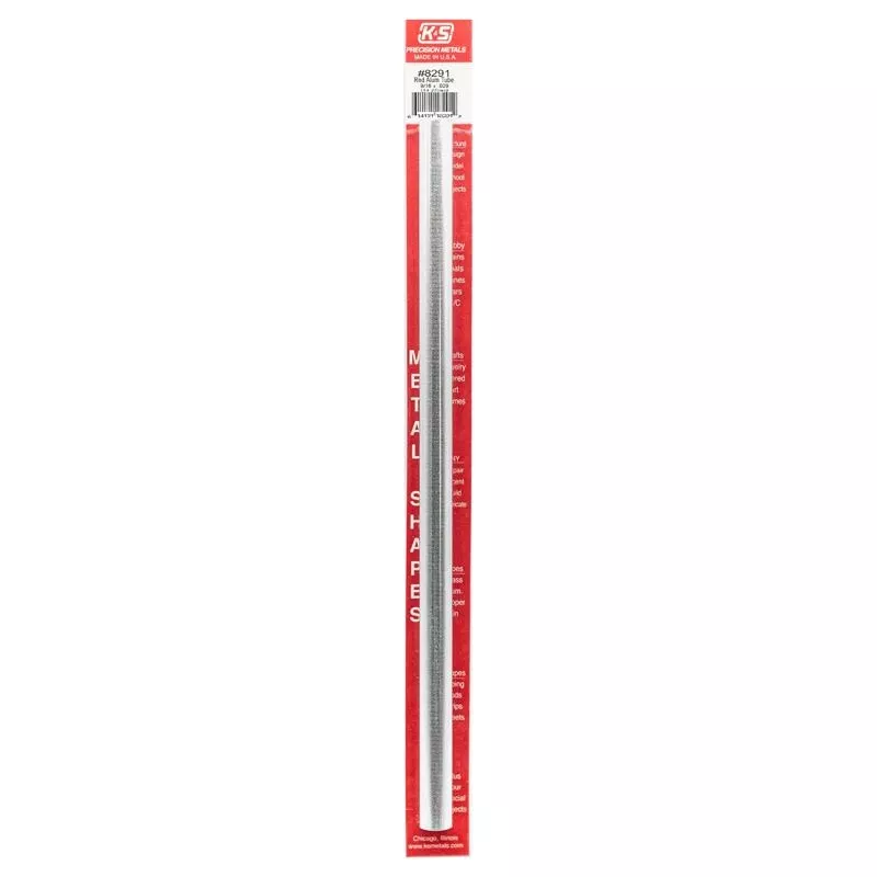 9/16 In. Diameter X 1 Ft. Length Round Aluminum Tube - Model 8291