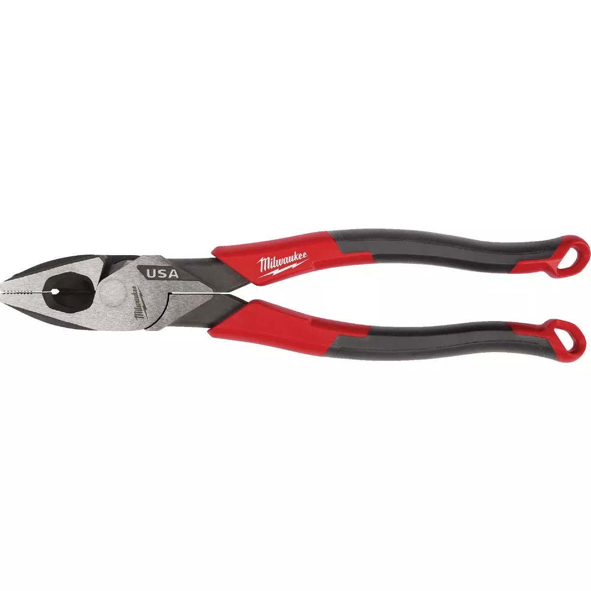9 In. Comfort Grip Linesman Pliers With Reaming Head And Fish Tape Puller