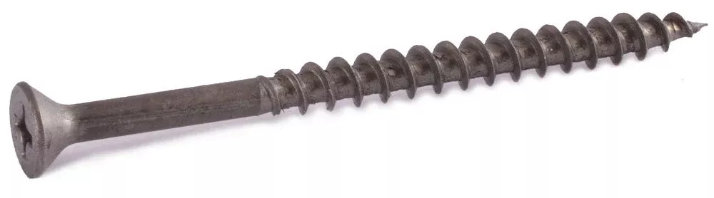 9 x 2 1/2 Phillips Flat Particle Board Screw Plain Lubed - Carton (2,500)