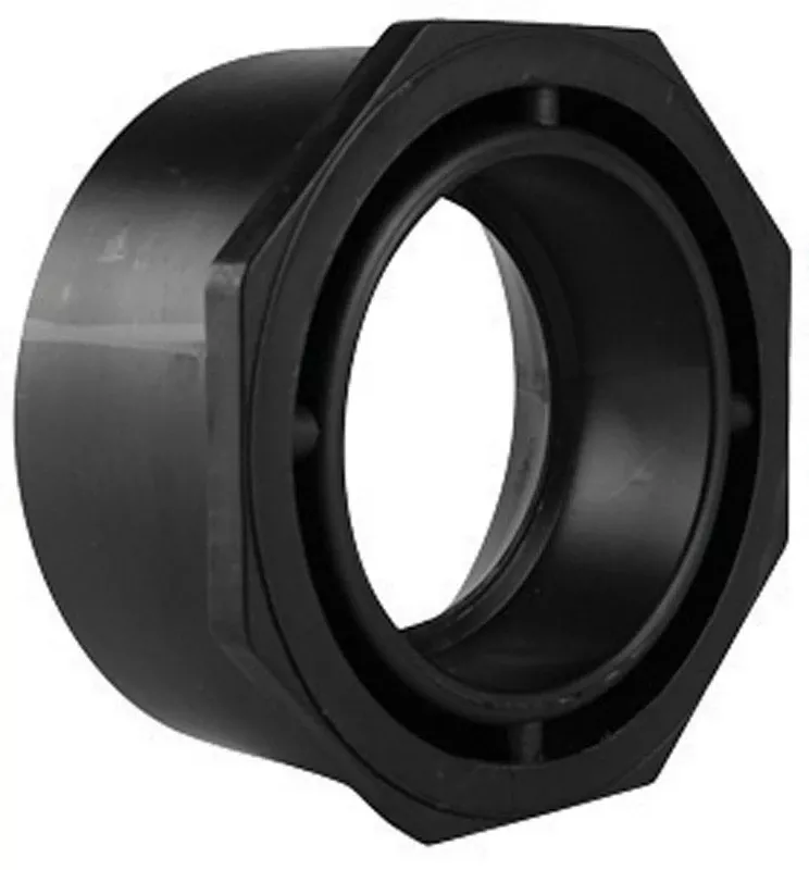 Abs/dwv Flush Bushing, Spigot X Hub, 3 X 1-1/2 In.