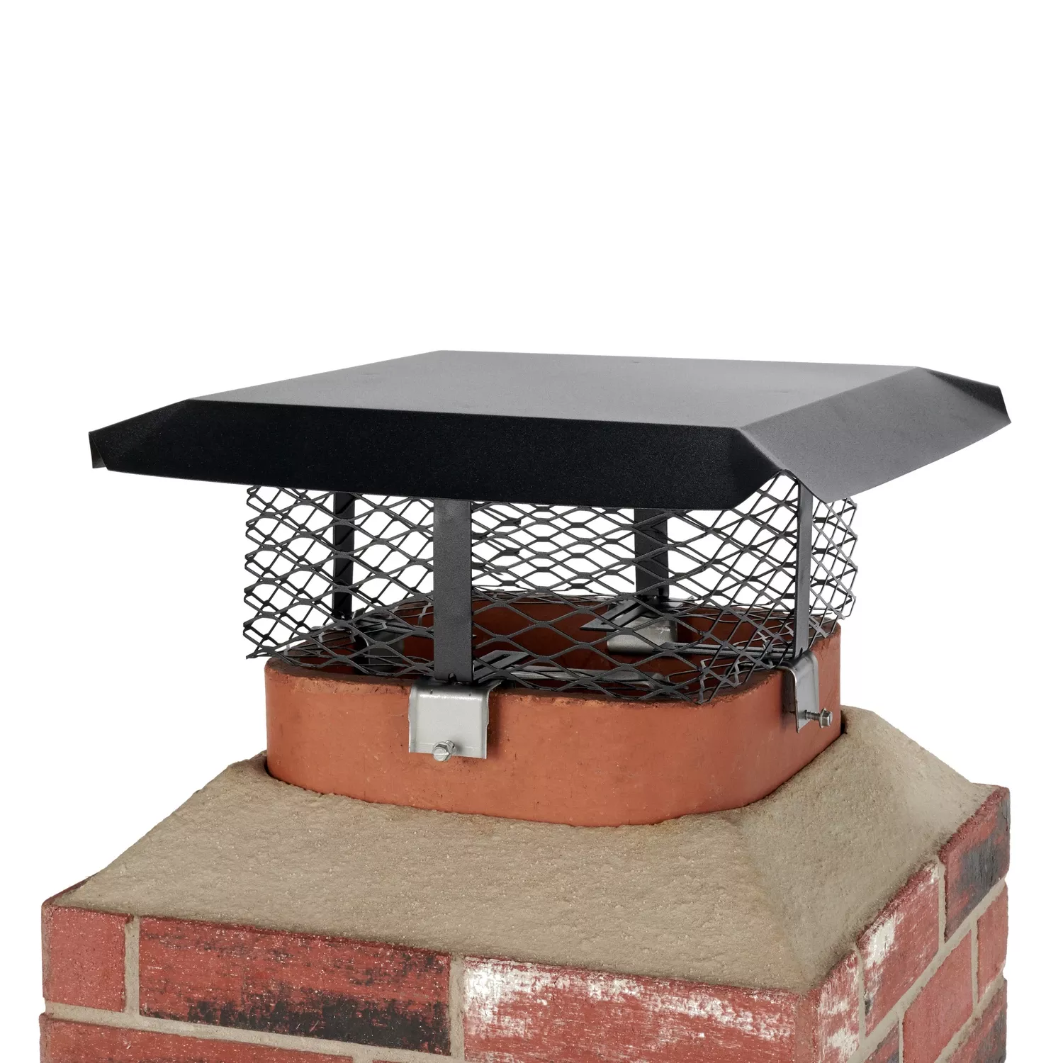 Adjustable Chimney Cap, Black Steel, 3/4 In. Mesh
