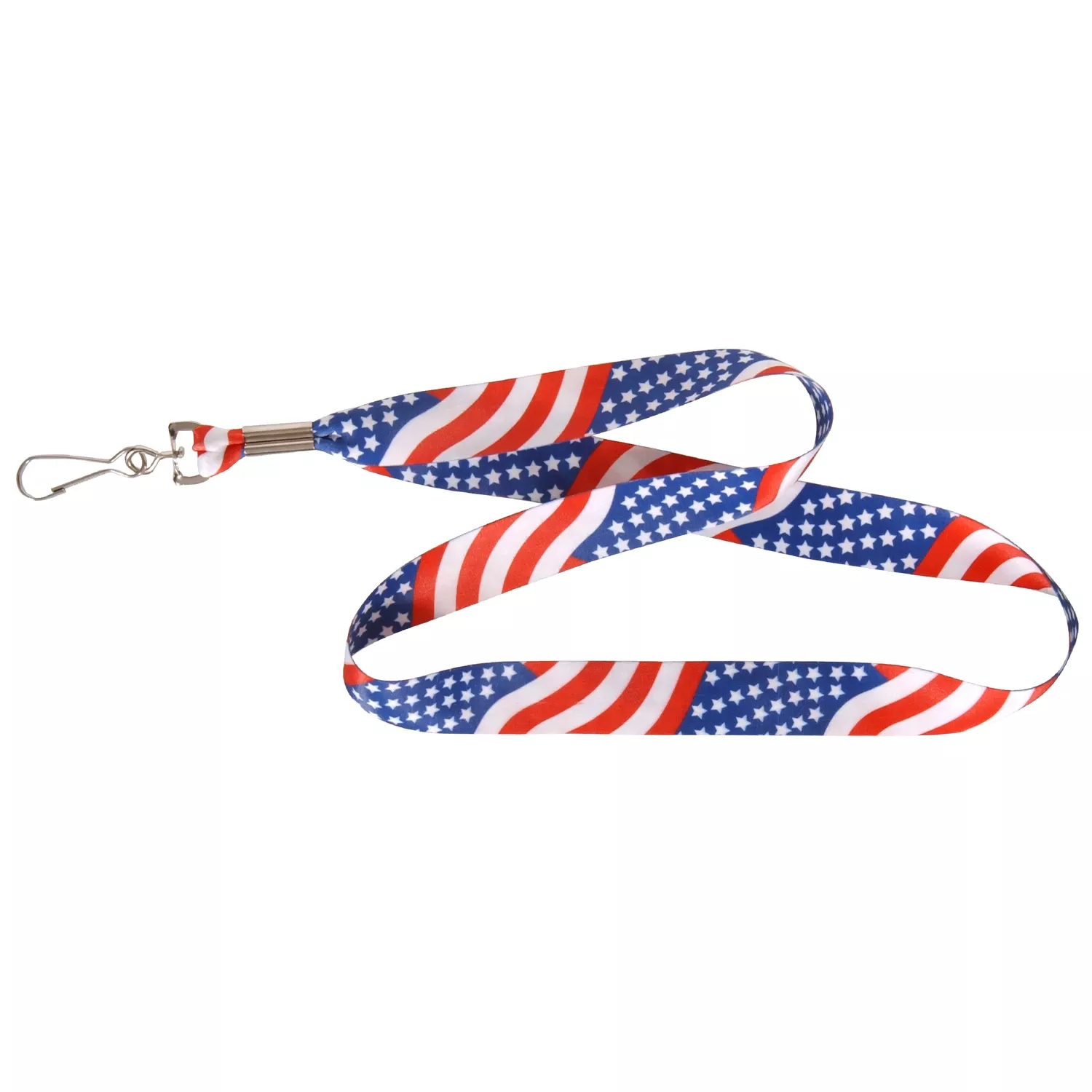 American Flag Polyester Multicolored Decorative Key Chain Lanyard - Model 712371