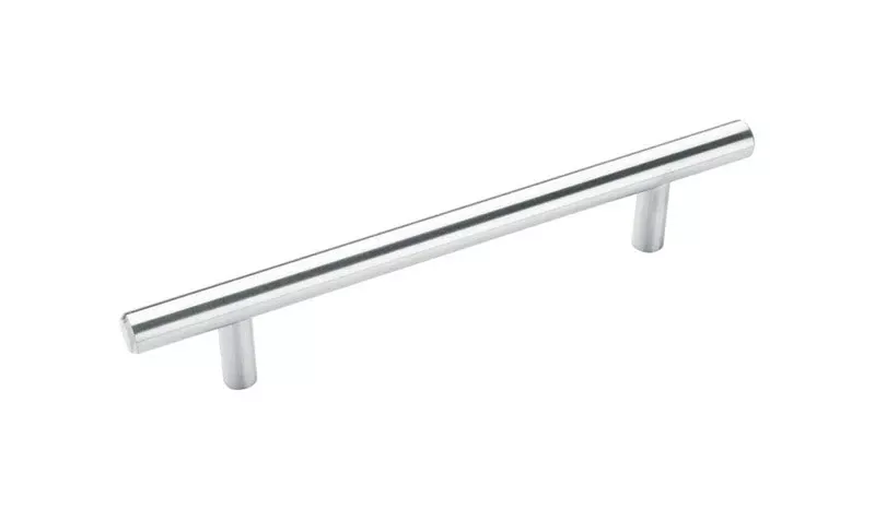 Amerock Contemporary Bar Cabinet Pull 5-1/16 In. Stainless Steel Silver 1 Pk