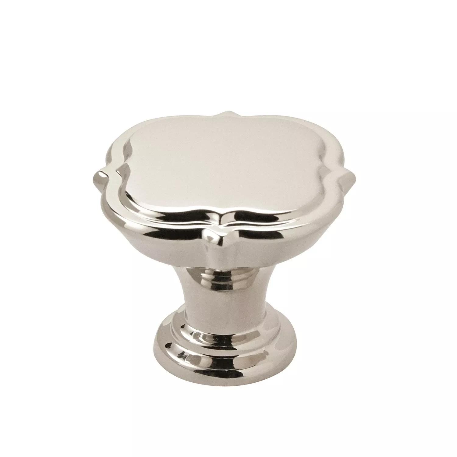 Amerock Grace Revitalize Quatrefoil Cabinet Knob 1-3/8 In. D 1-3/16 In. Polished Nickel 1 Pk