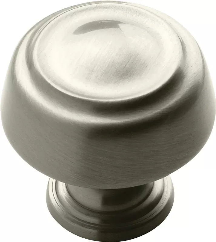 Amerock Kane & Crosley Collection Cabinet Knob 1-1/4 In. D 1-1/4 In. Satin Nickel 1 Pk