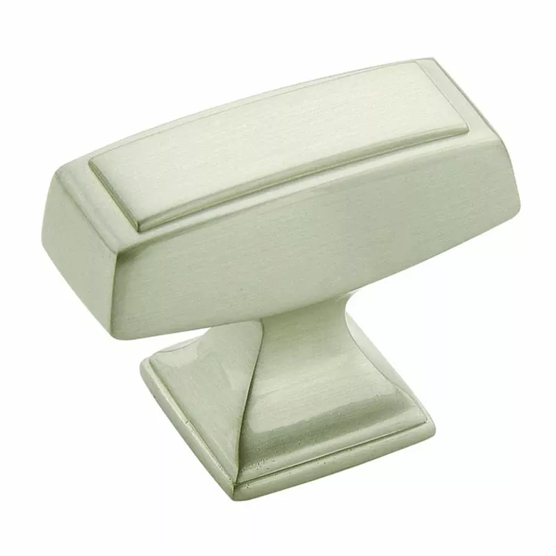 Amerock Mulholland Rectangle Cabinet Knob 1-3/16 In. Satin Nickel 1 Pk