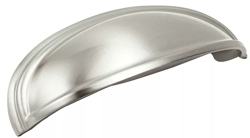 Amerock Traditional Cup Cabinet Cup Pull 3 In. Satin Nickel Silver 1 Pk