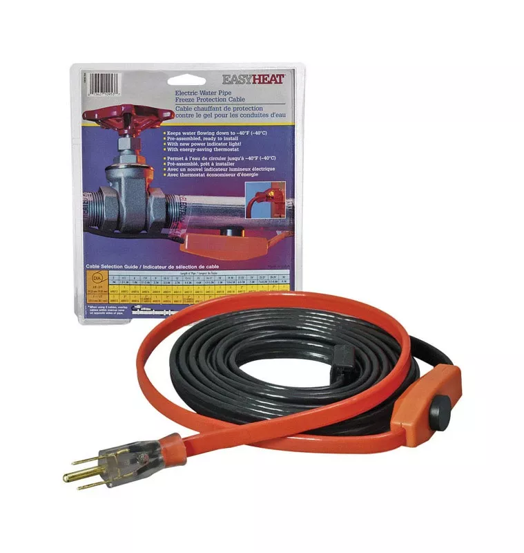 Automatic Water Pipe Heating Cable, Freeze Protection, 3 Ft