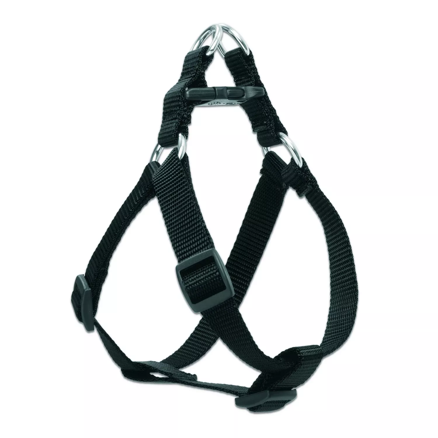 Basic Solids Black Nylon Dog Harness 15-21 Inch Size
