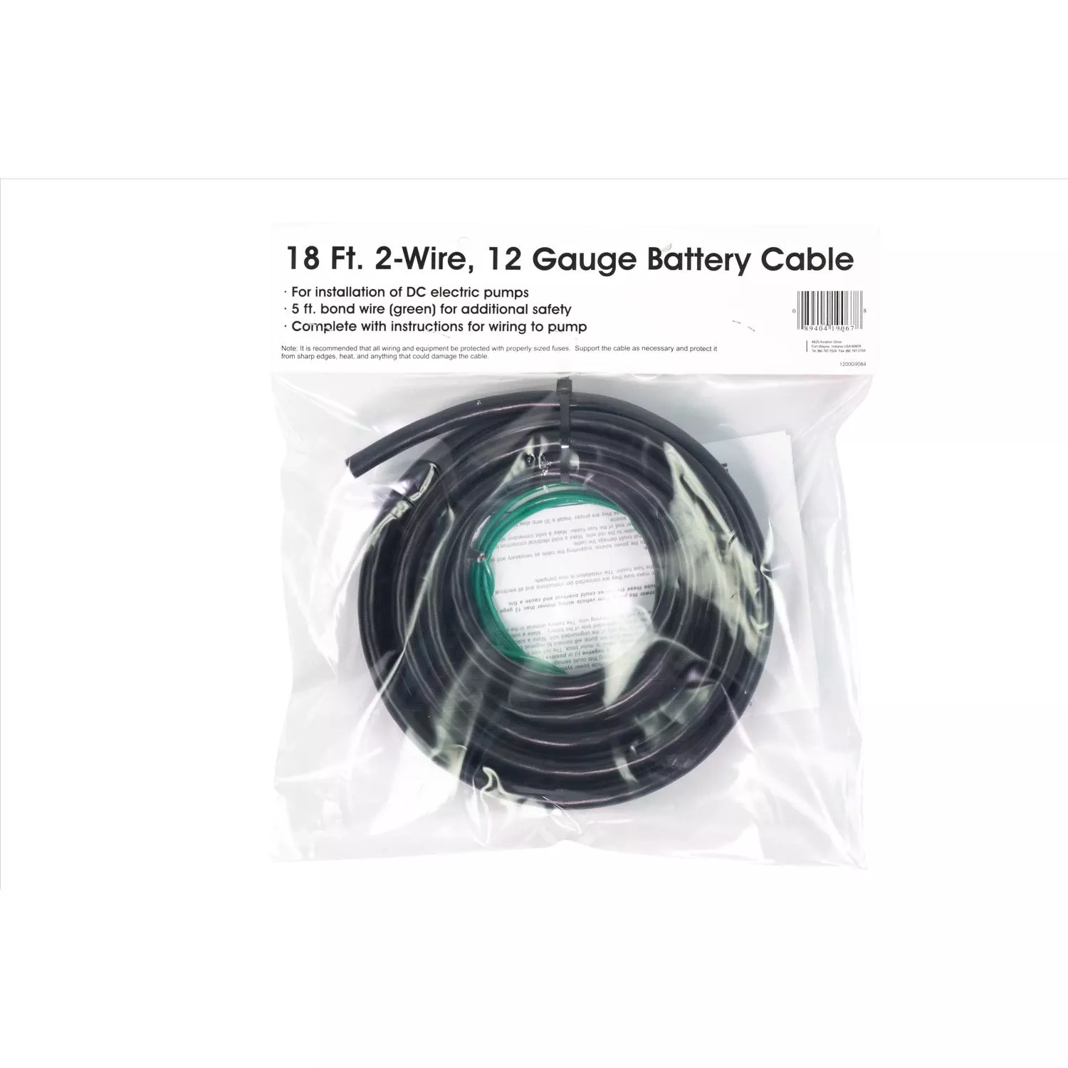 Battery Cable, 2-wire, 18-ft.