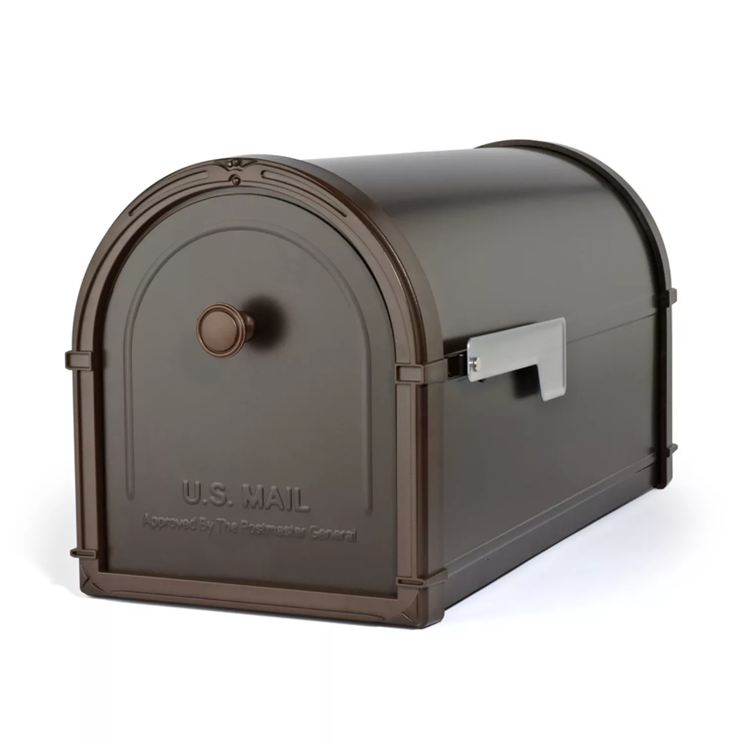 Bellevue Modern Galvanized Steel Post Mount Mailbox Rubbed Bronze