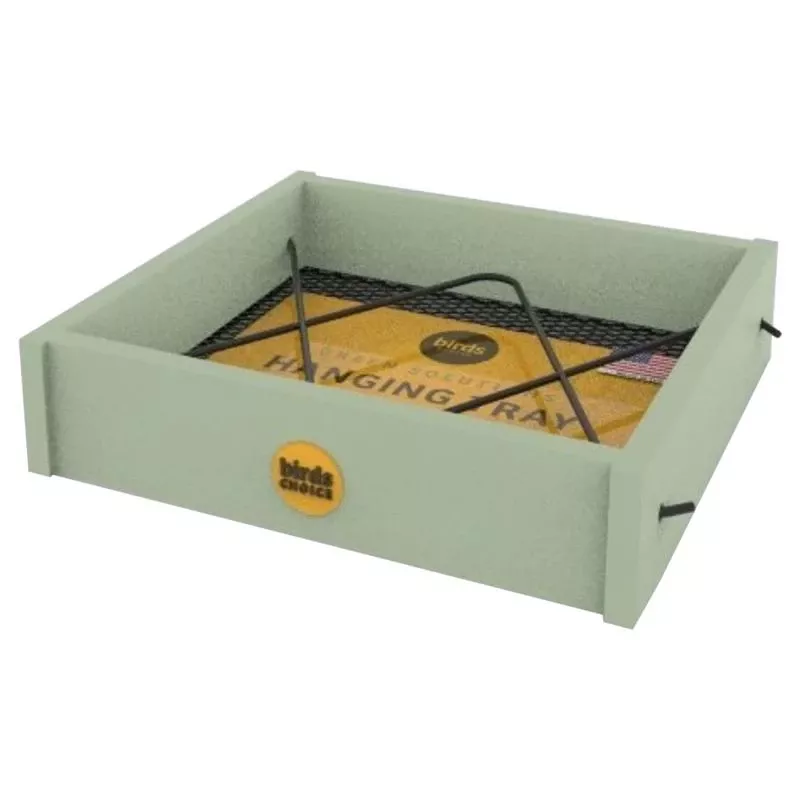 Birds Choice Green Plastic Hanging Tray Bird Feeder