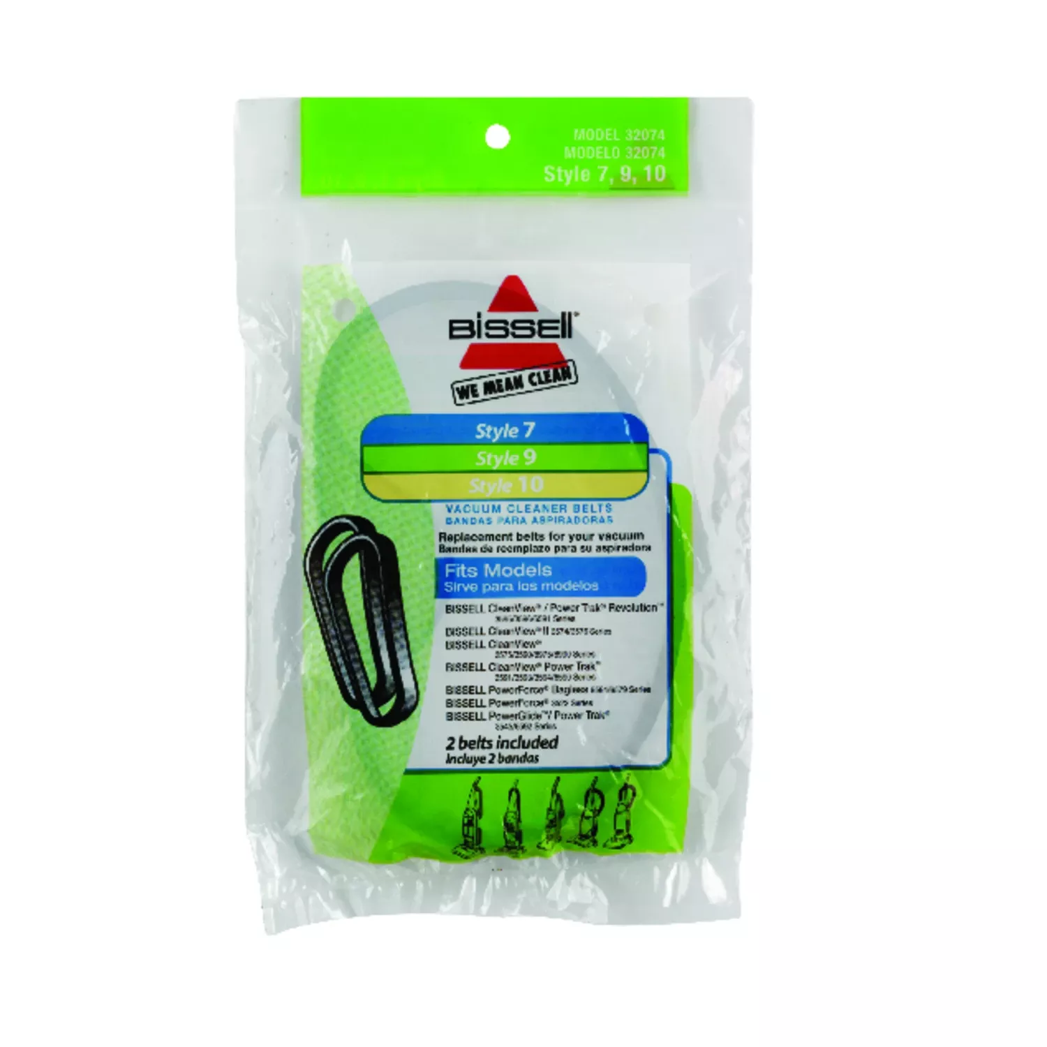 Bissell Vacuum Belt For Powerglide Series Vacuums 2 Pk