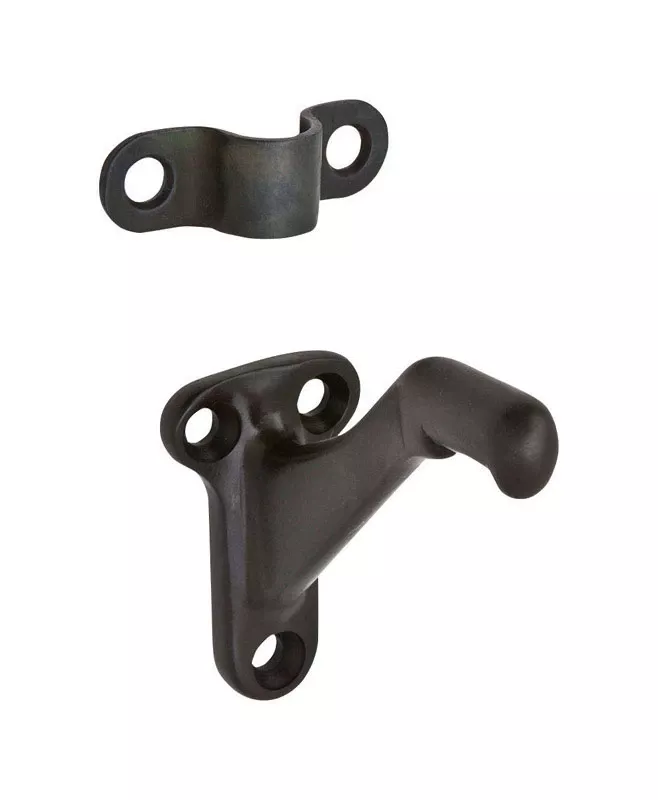Black Aluminum Handrail Bracket - Oil Rubbed Bronze Finish, Model 059a10b
