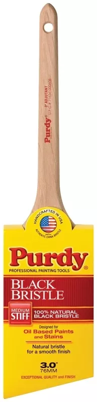Black Bristle 3 In. Angular Trim Paint Brush - Model 144024030