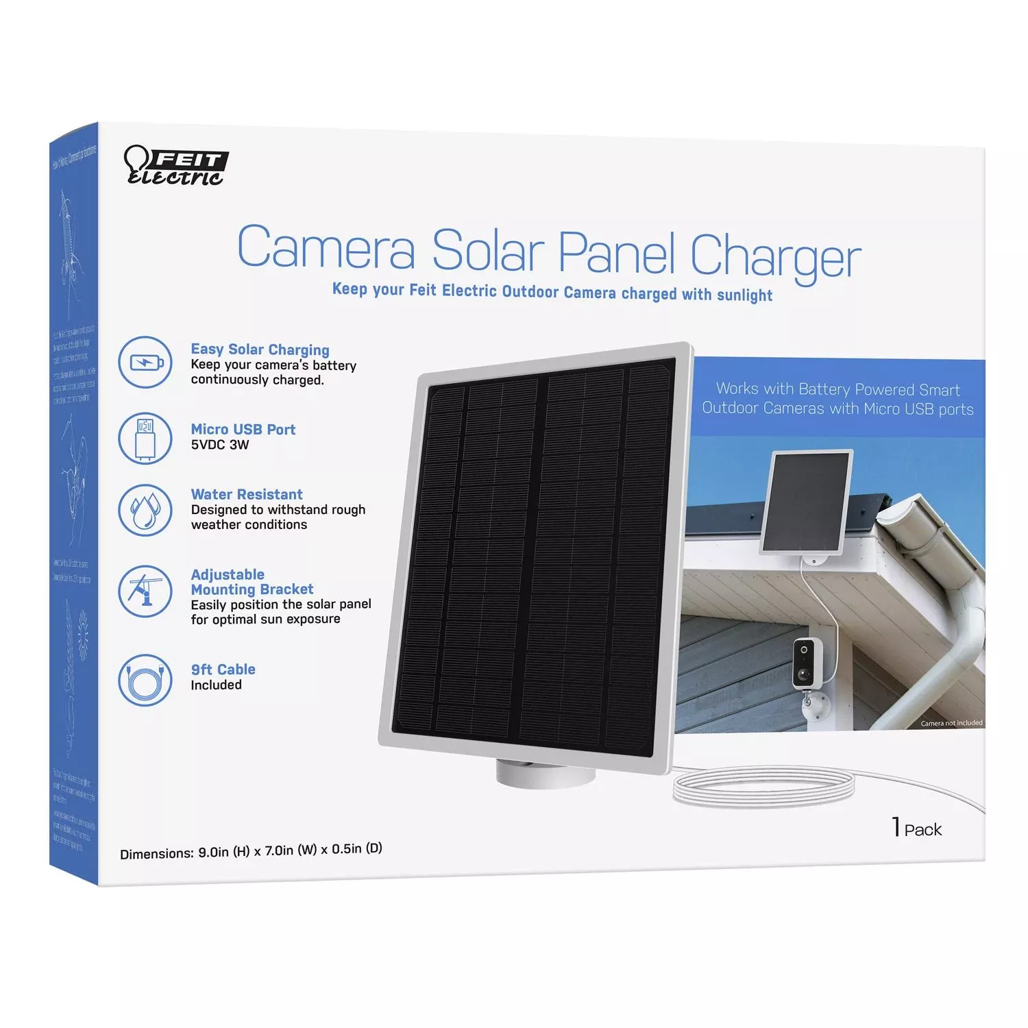Black Solar Charger 108 In. With Adjustable Mounting Bracket