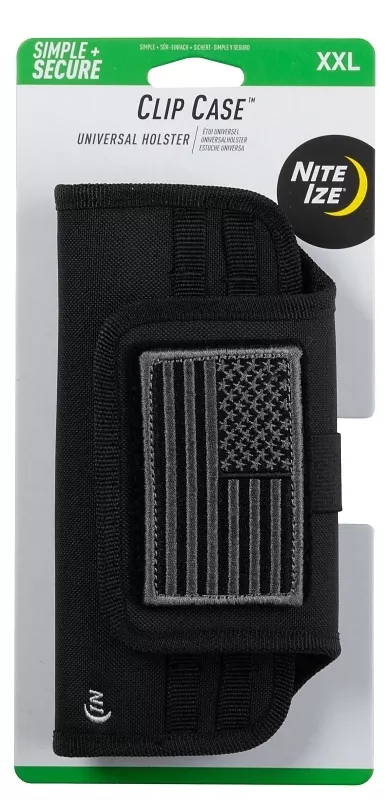 Black Xxl Universal Cell Phone Case With Clip - Durable Holster