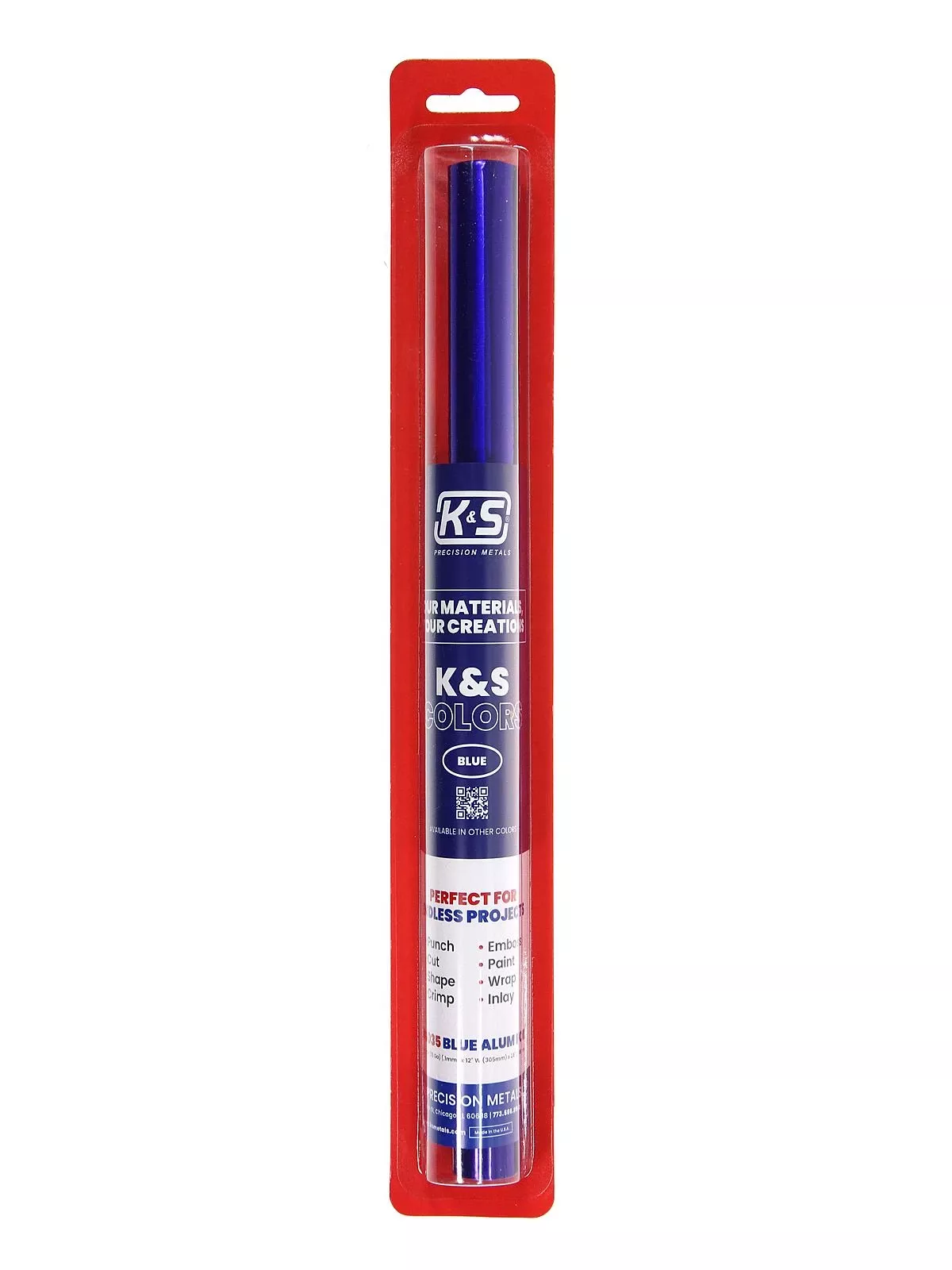 Blue Aluminum Foil 0.04 In. Thick, 12 In. Wide, 24 In. Long