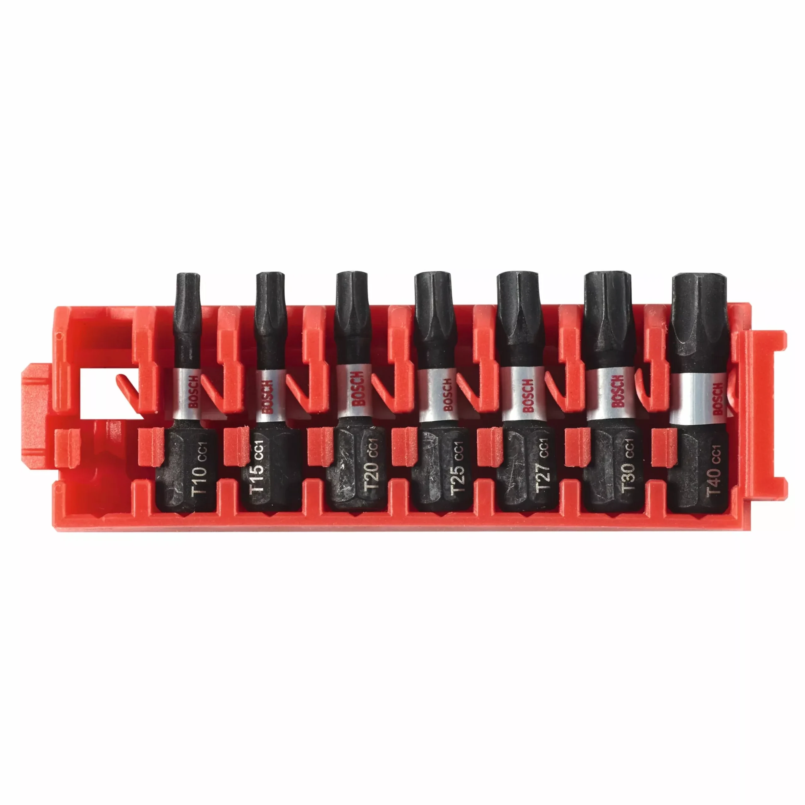 BOSCH ITDTV107C 7 pc. Driven 1 In. Impact Torx Insert Bit Set with Clip for Custom Case System