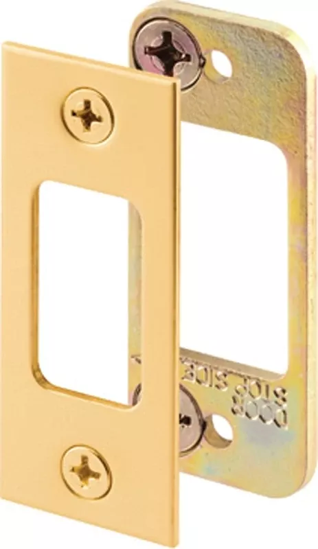 Brass High Security Deadbolt Strike Plate 2.75" X 1.125"