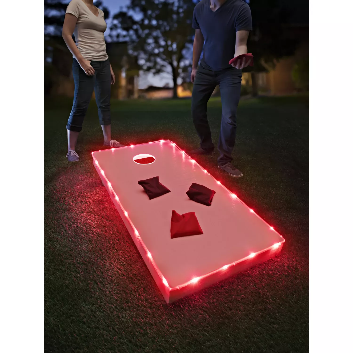 Brightz Toss Brightz Red Led Cornhole Light Kit Abs Plastics 1 Pk