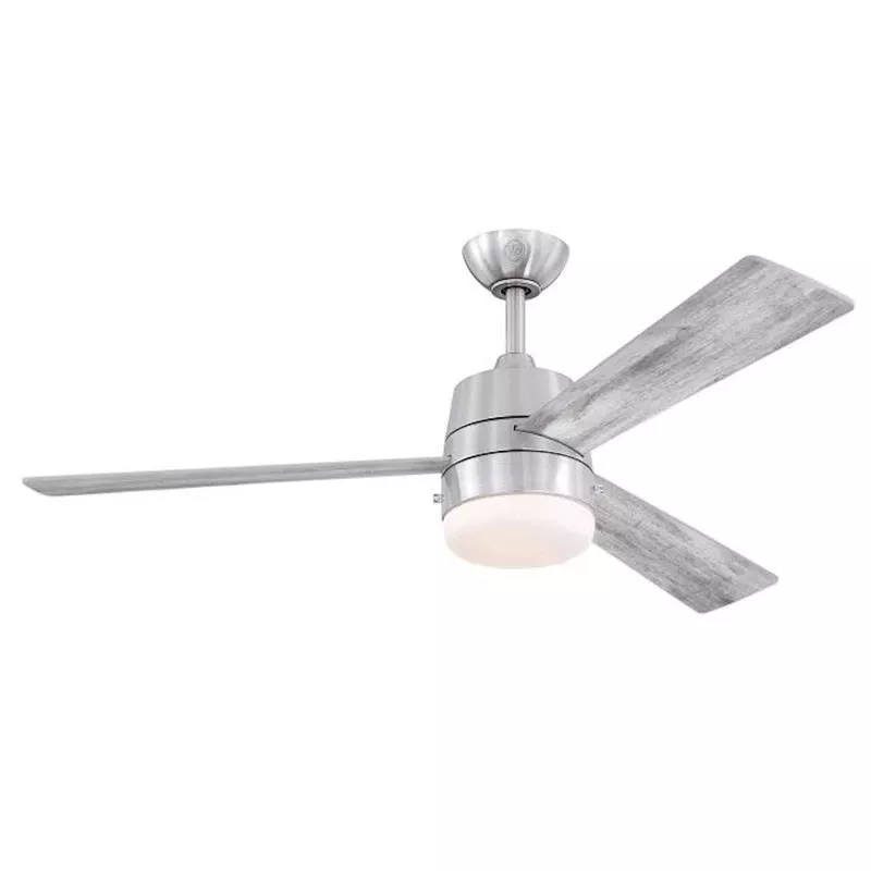 Brinley 52 In. Brushed Nickel Silver Led Indoor Ceiling Fan Model 73049