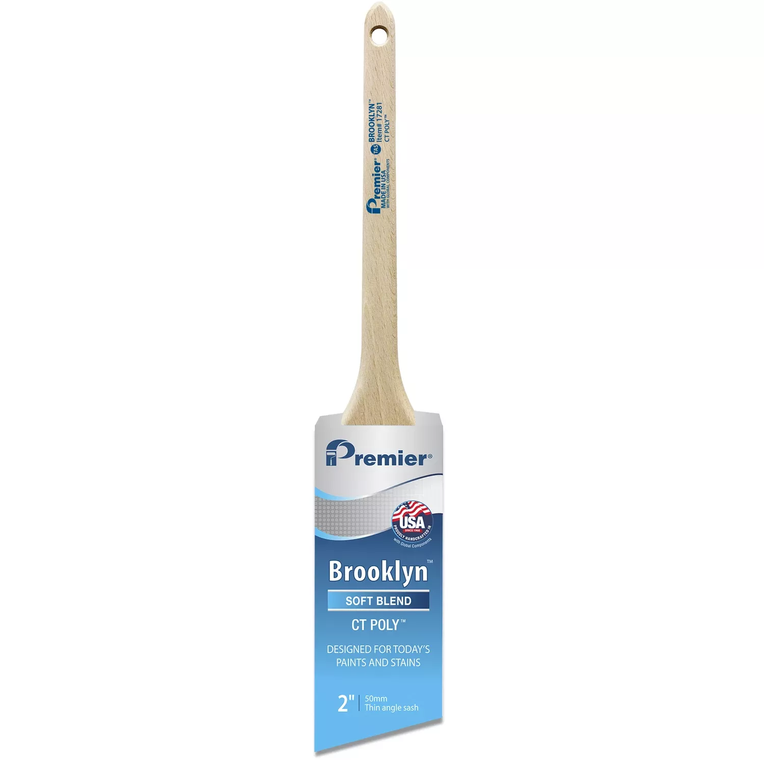Brooklyn Thin Angle Sash Paint Brush, Poly, 2 In.