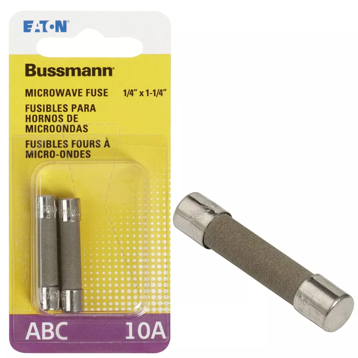Bussmann 10 Amps Fast Acting Microwave Fuse 2 Pk