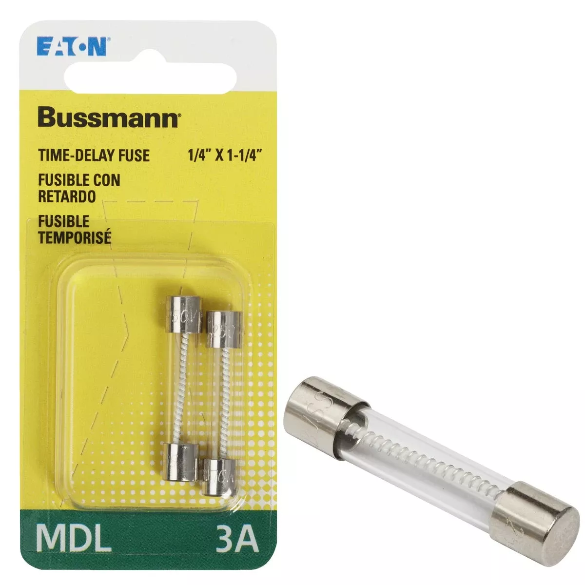 Bussmann 3 Amps Time Delay Fuse 2 Pk