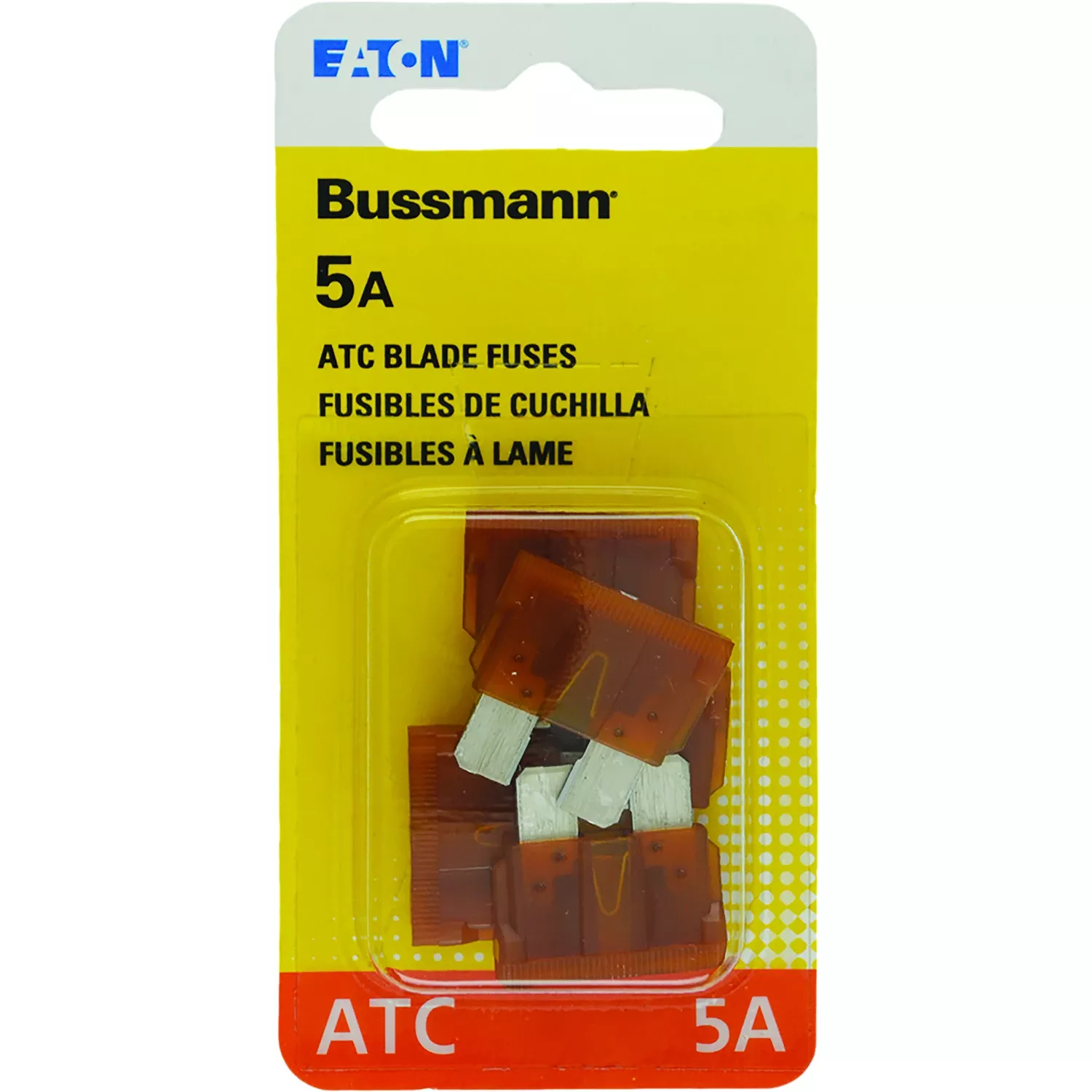 Bussmann 5 Amps Atc Brown Blade Fuse 5 Pk