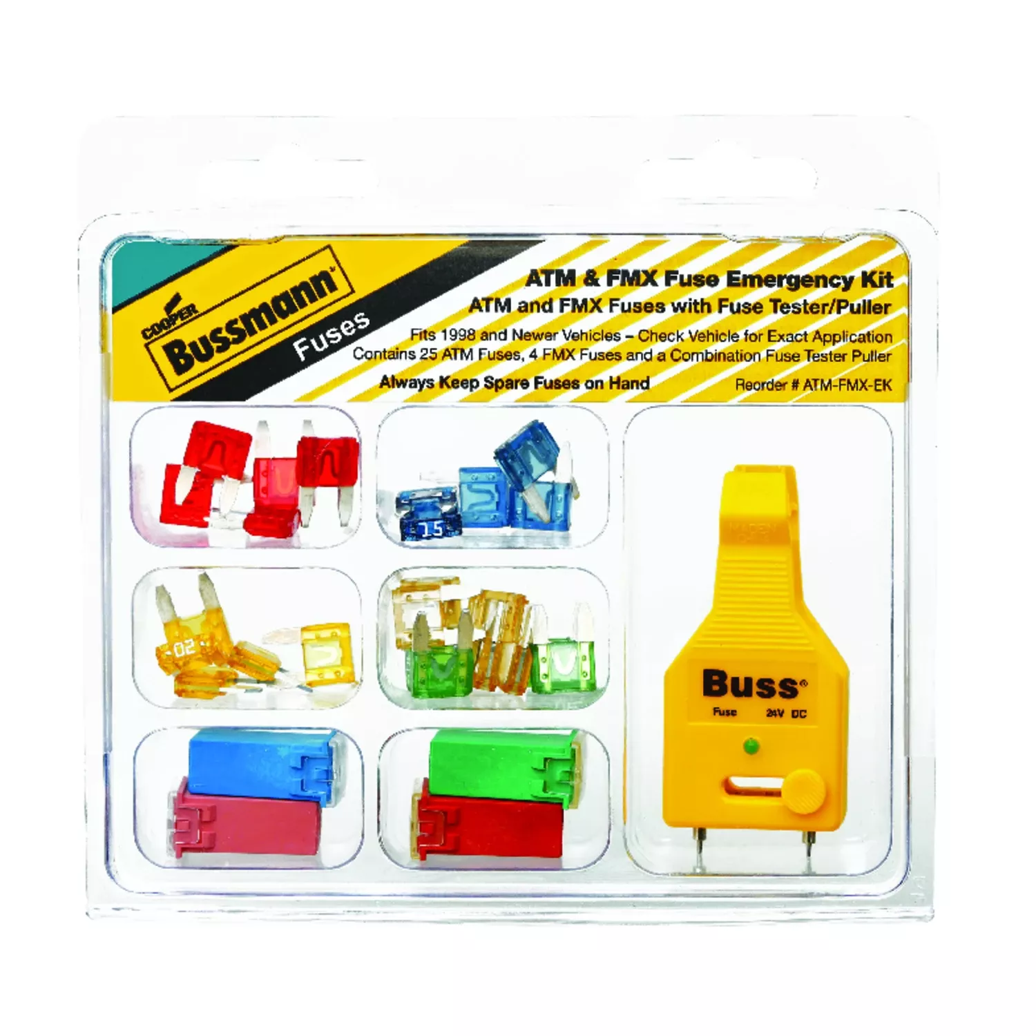 Bussmann Atm/fmx Assorted Emergency Fuse Kit 1 Pk