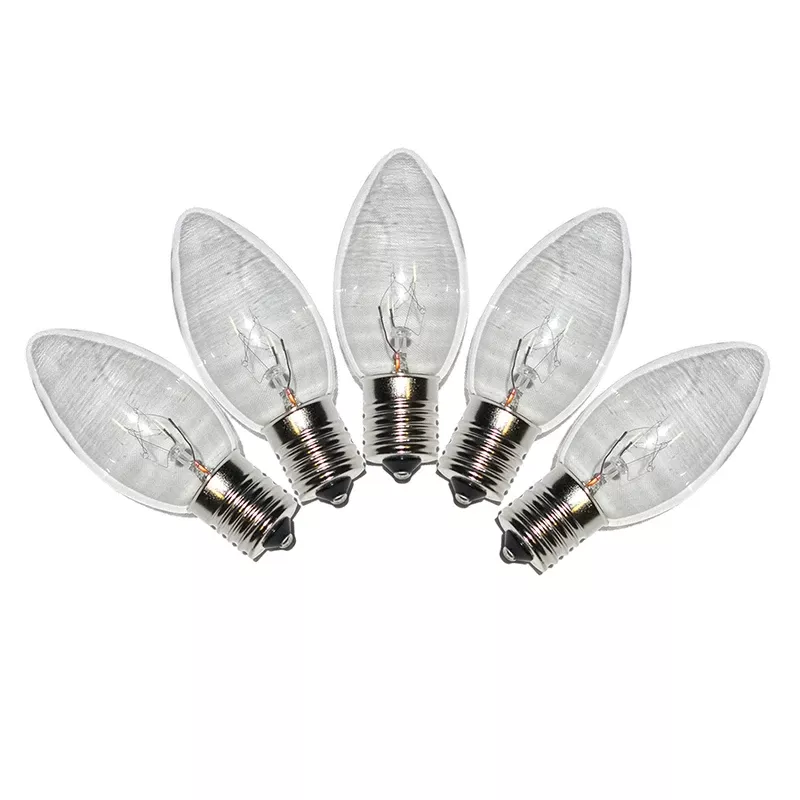 C9 Clear Replacement Christmas Light Bulbs 25 Count 0.08 Ft.