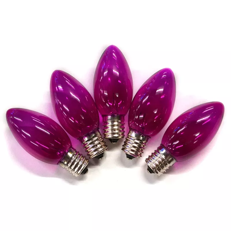 C9 Purple Replacement Christmas Light Bulbs 25 Count 0.08 Ft.