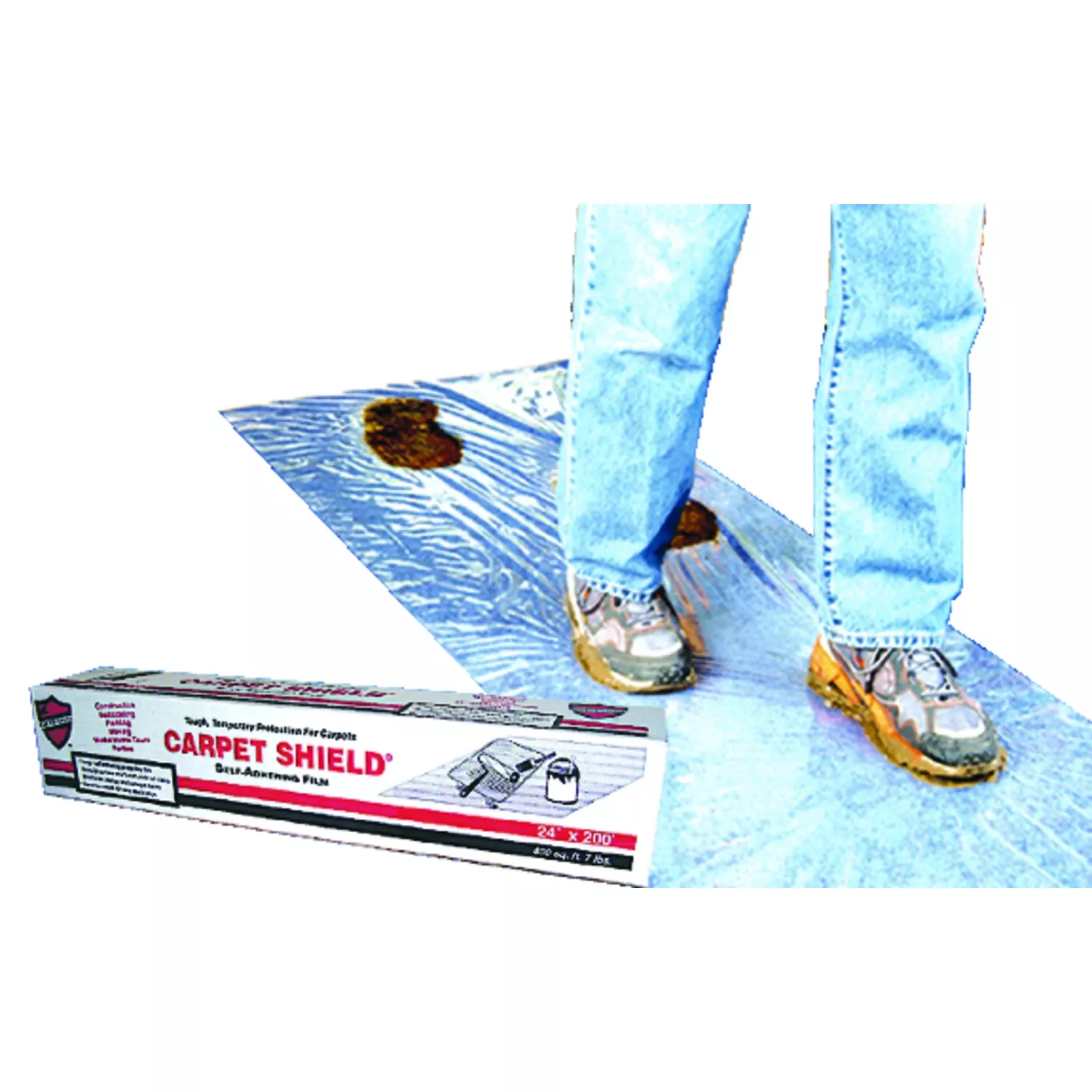 Carpet Shield 24 In. X 200 Ft. Self-adhesive Film Floor Protector