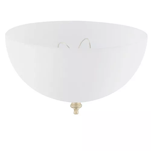Ceiling Light Shade- Clip On- Bowl- White- 8" Dia