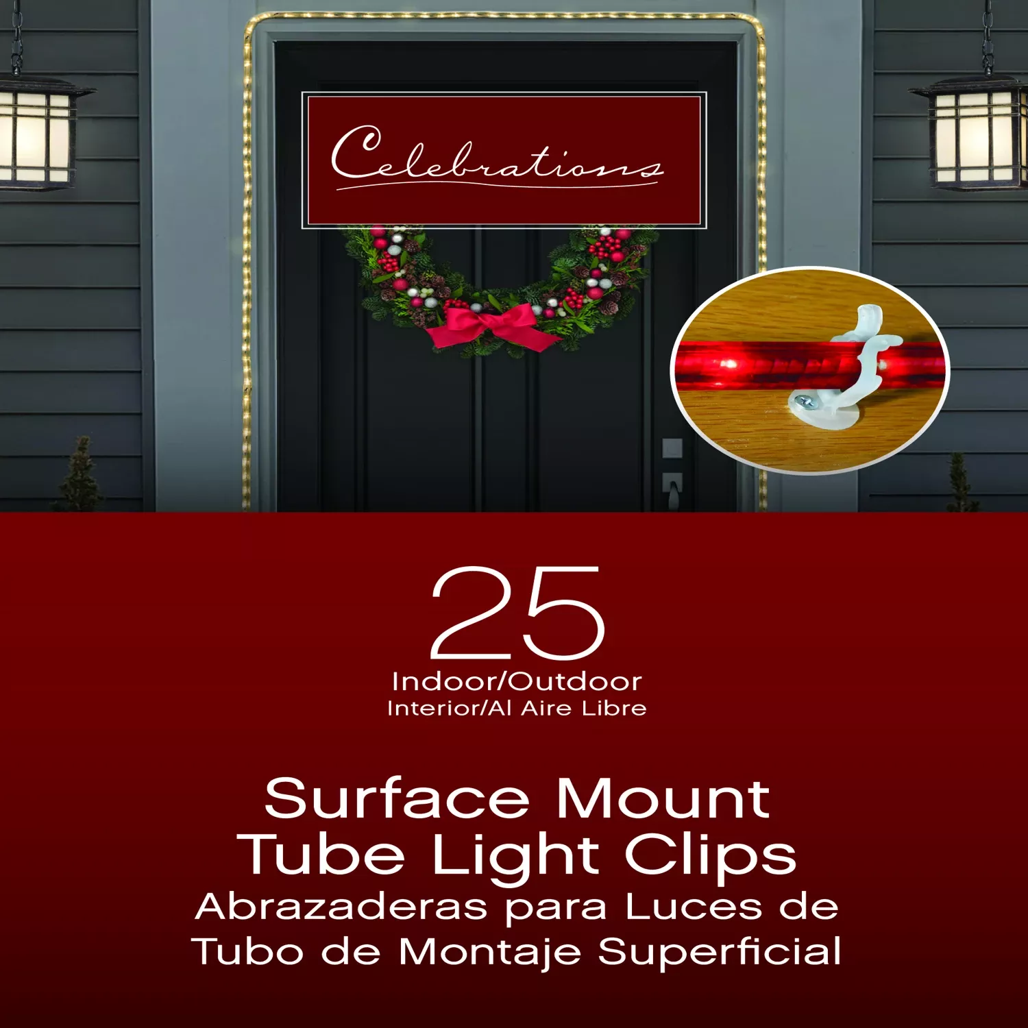 Celebrations Outdoor Surface Mount Light Clip 25 Ct