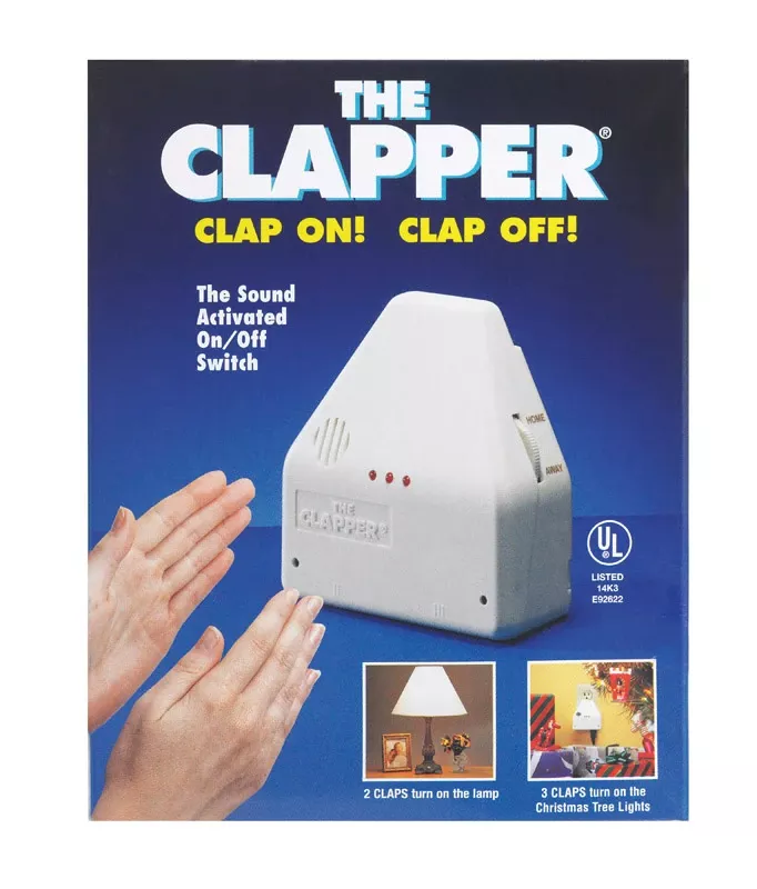 The Clapper 3.3 Amps Single Pole Sensor Sound Activated Switch White 1 Pk