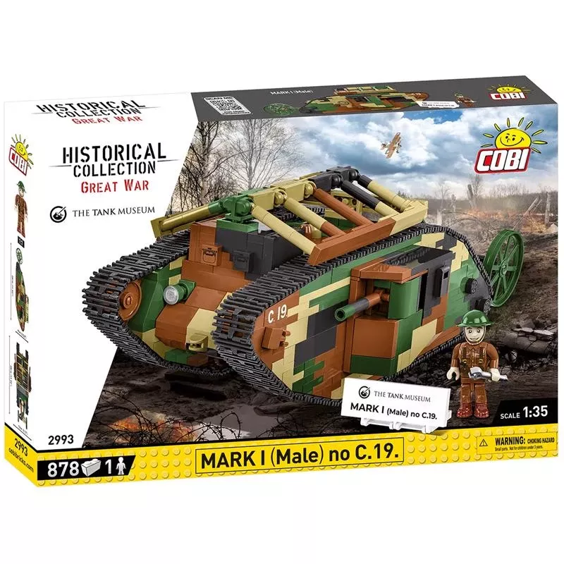 Cobi Mark I Male C19 Tank Block Set Multicolored 878 Pc