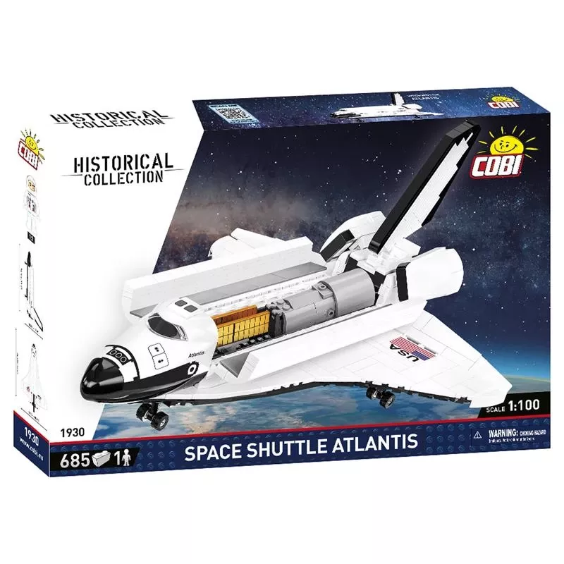 Cobi Space Shuttle Atlantis Block Set Black/white 685 Pc