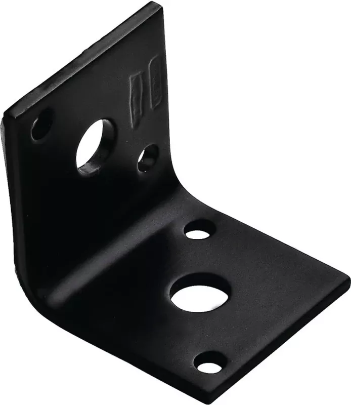 Corner Brace, Black Steel, 1.65 In.
