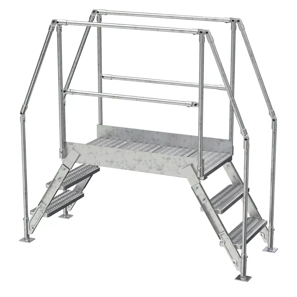 Crossover Ladder – 3 Step, 48″ Platform – Aluminum – Vestil