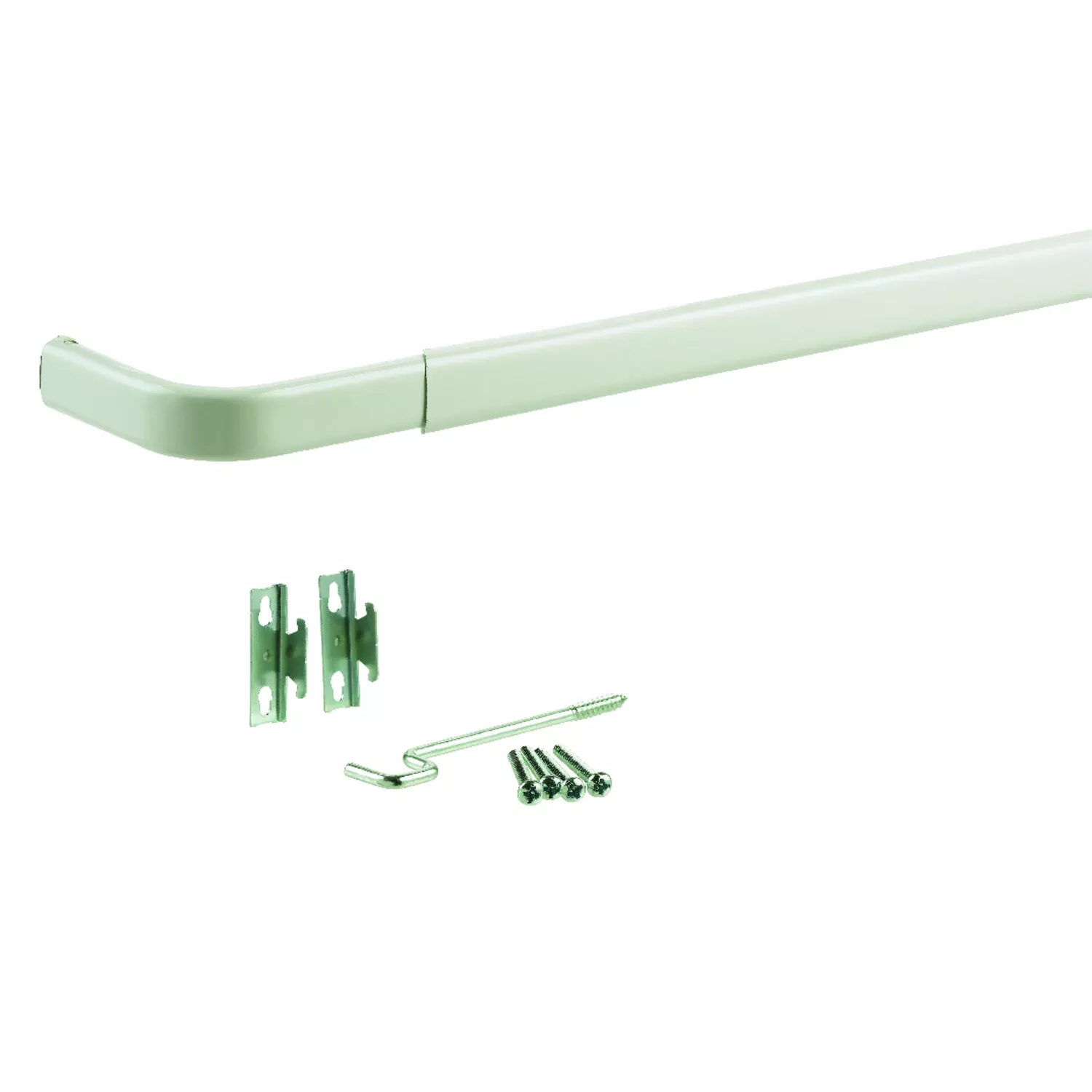Curtain Rod, Heavy Duty, White, 48 To 86 In.