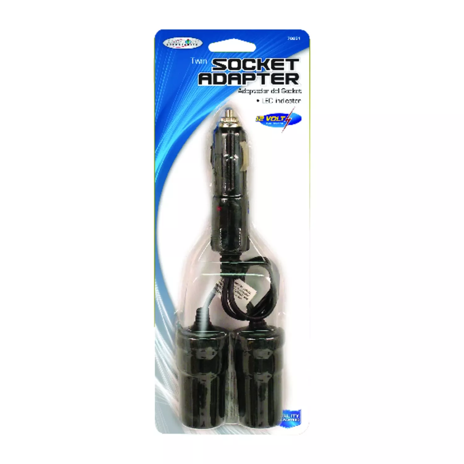 Custom Accessories 12 V Black Twin Plug Lighter Socket 1 Pk