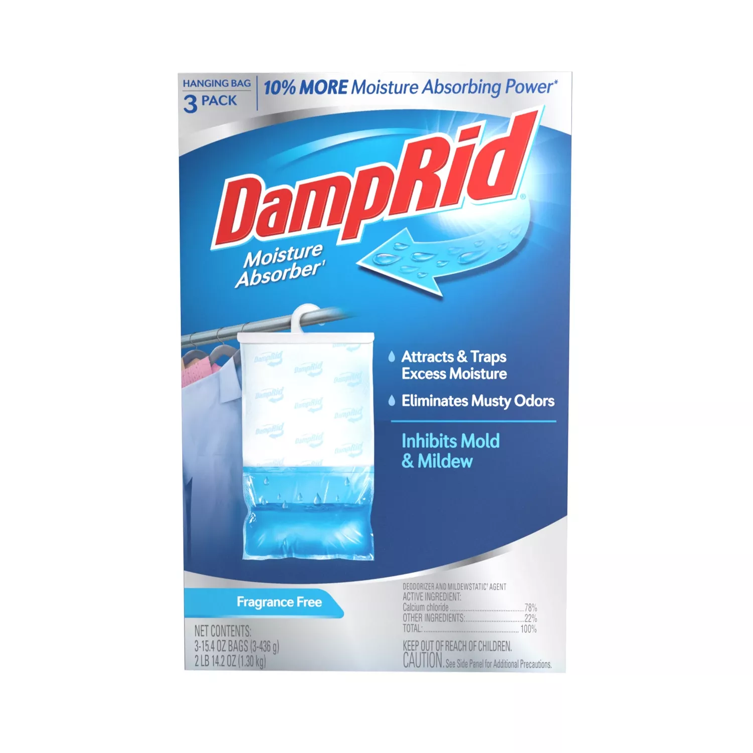 Damprid Hanging Moisture Absorber No Scent 15.4 Oz 3 Pk