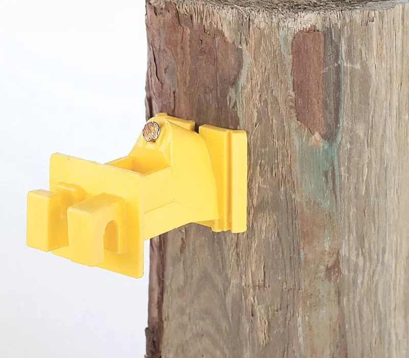 Dare Snug Wood Post Insulator Yellow